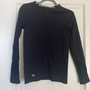 Alo yoga laser cut black long sleeve